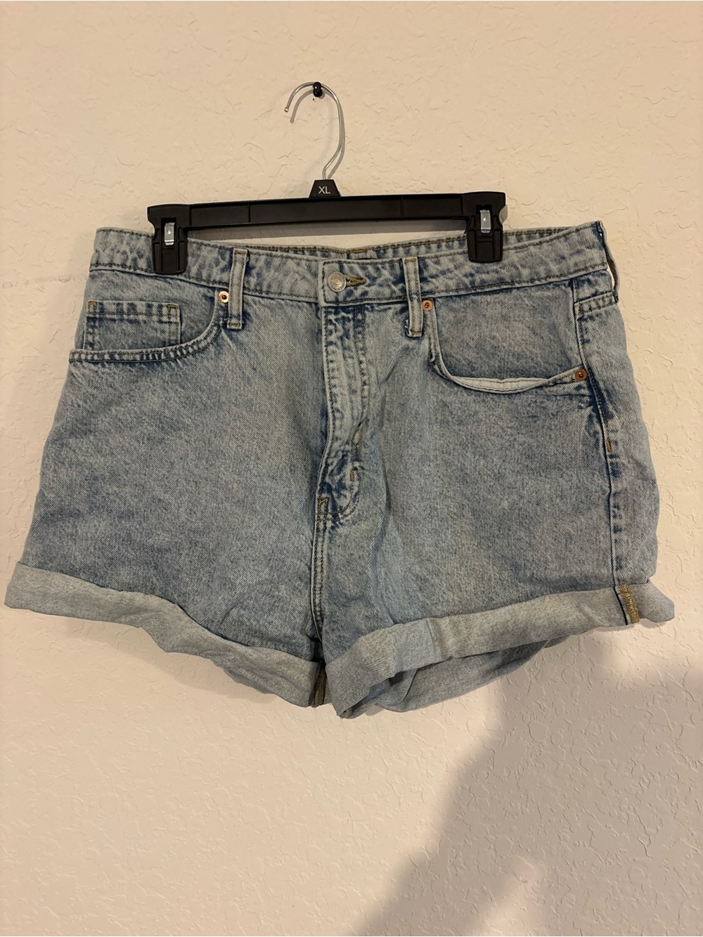 wild fable Light Wash Rolled Hem Denim Shorts